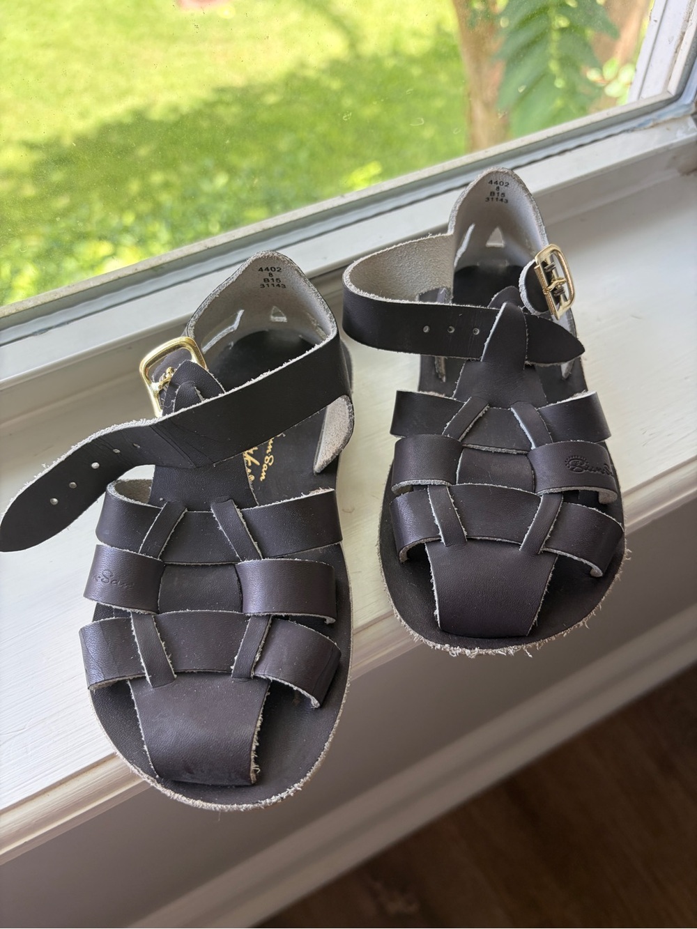 Child Sun-San Sharks leather sandals